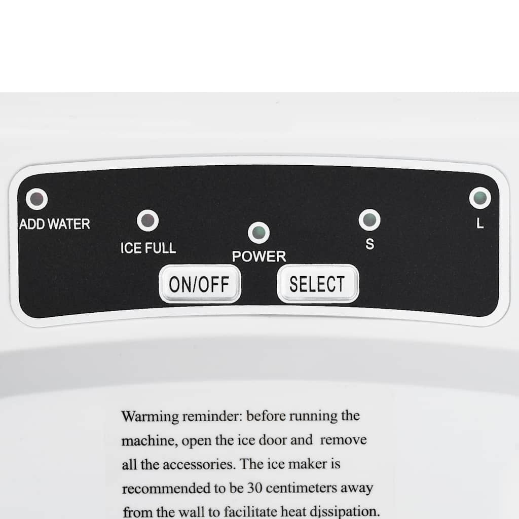 Ice cube maker, white, 1.4 L, 15 kg / 24 h