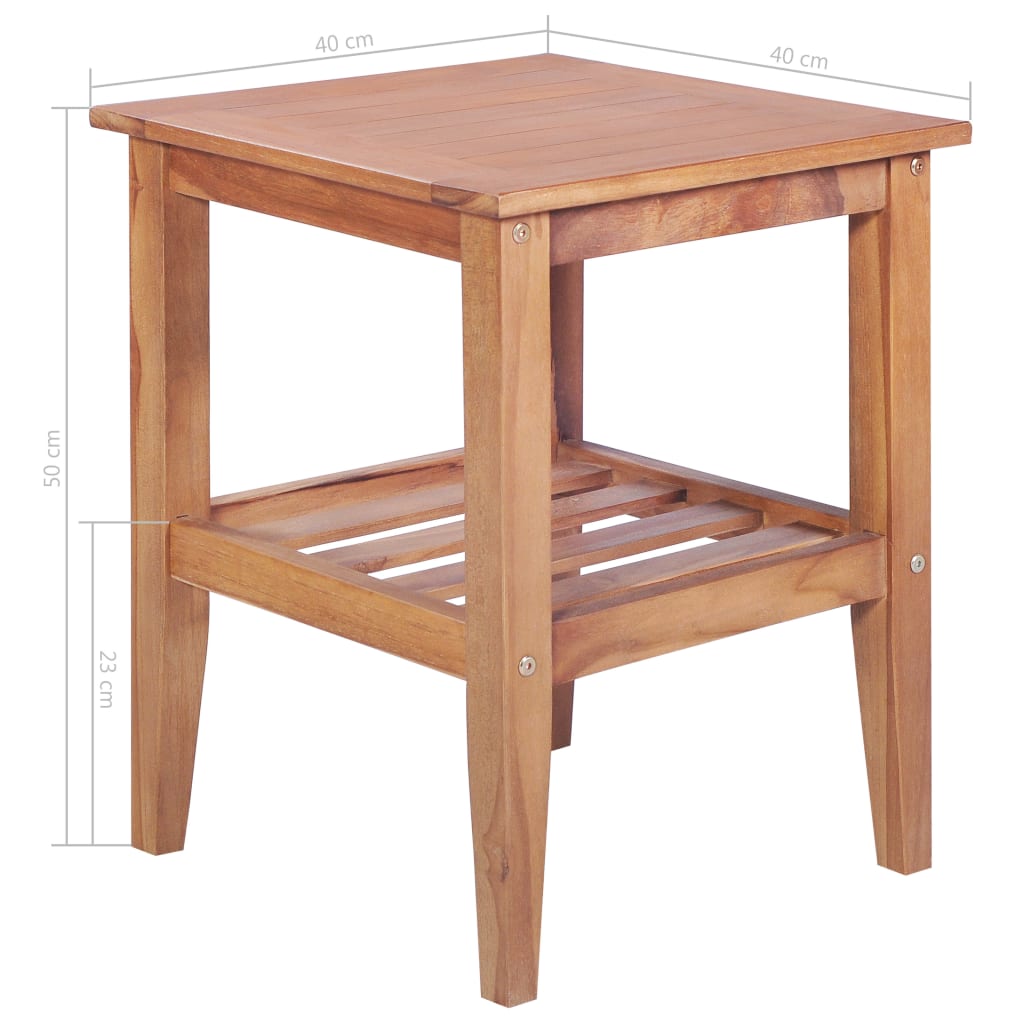 Set mobilier de bistro, 3 piese, lemn masiv de tec