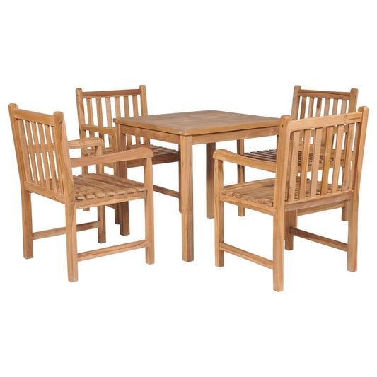 Set mobilier de exterior, 5 piese, lemn masiv de tec