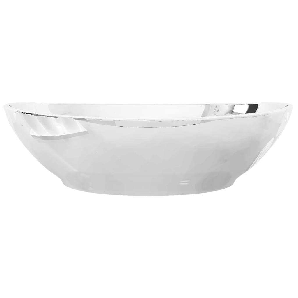 Bathroom sink, silver, 40 x 33 x 13.5 cm, ceramic