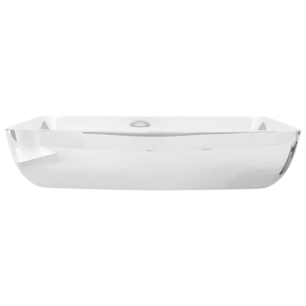 Bathroom sink, silver, 71 x 38 x 13.5 cm, ceramic