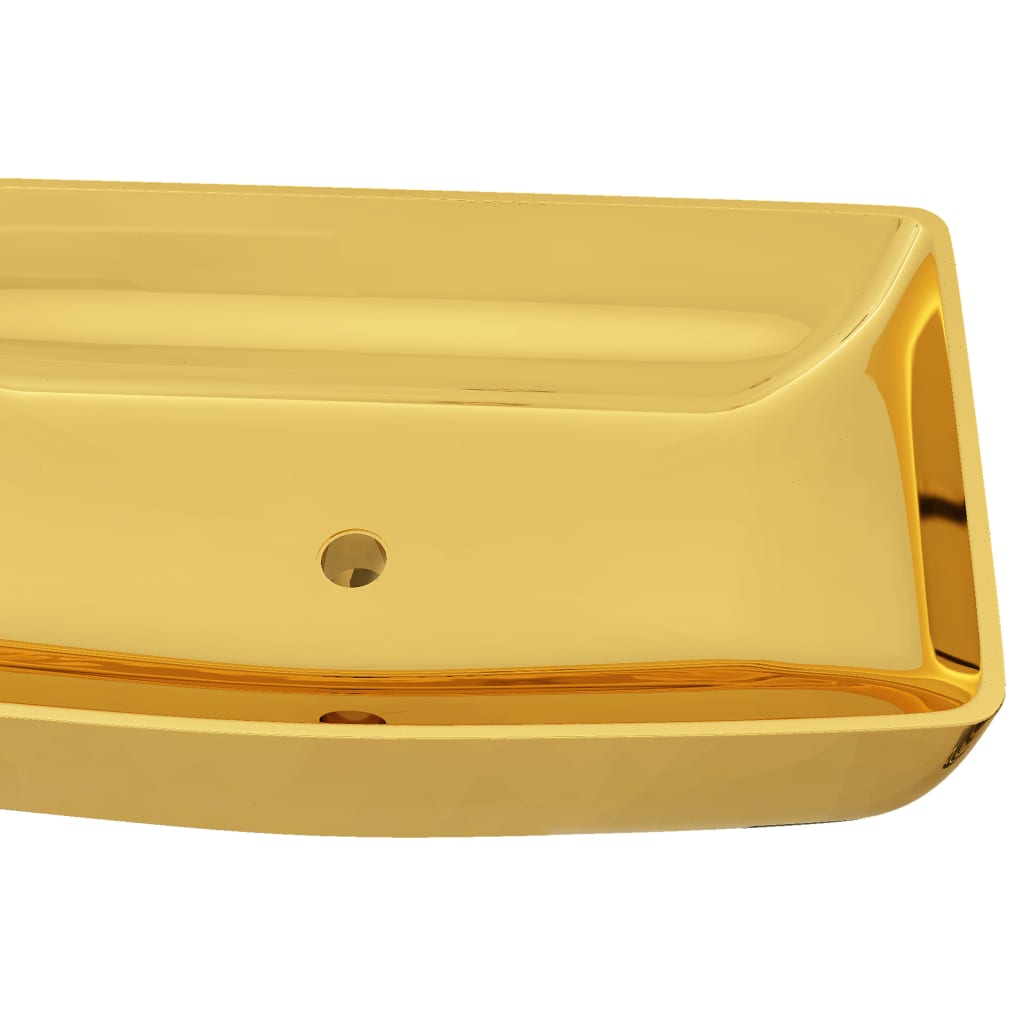 Bathroom sink, gold, 71 x 38 x 13.5 cm, ceramic