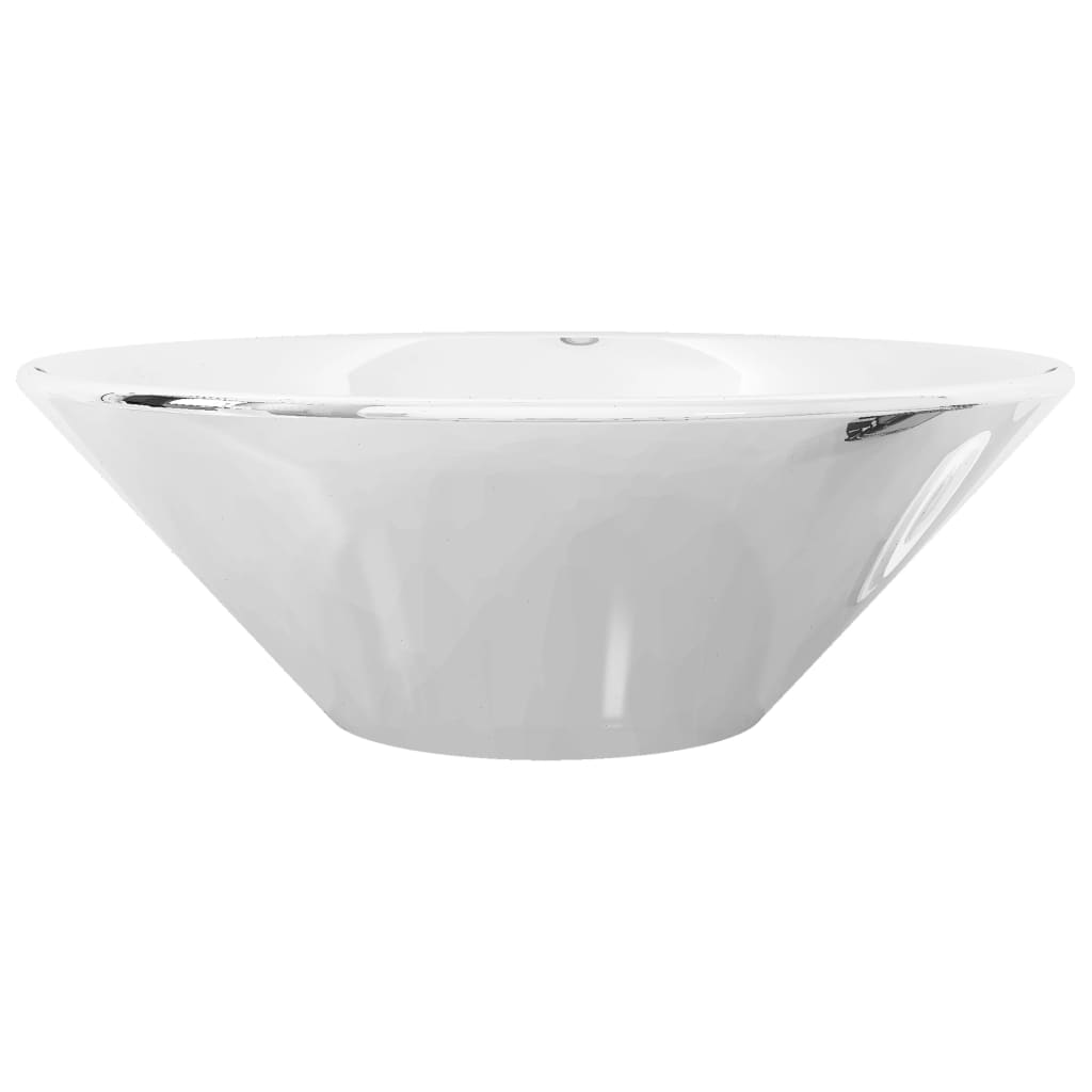 Bathroom sink, silver, 42 x 14 cm, ceramic