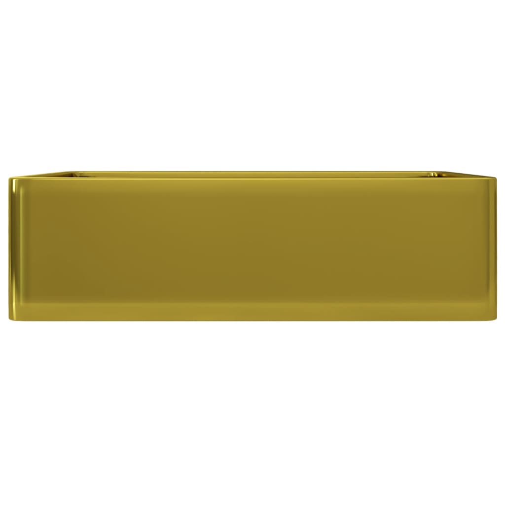 Bathroom sink, gold, 41 x 30 x 12 cm, ceramic