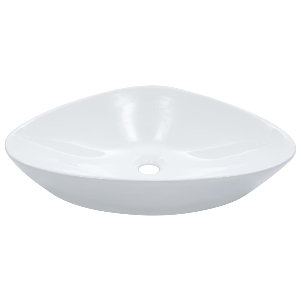 Bathroom sink, white, 58.5 x 39 x 14 cm, ceramic