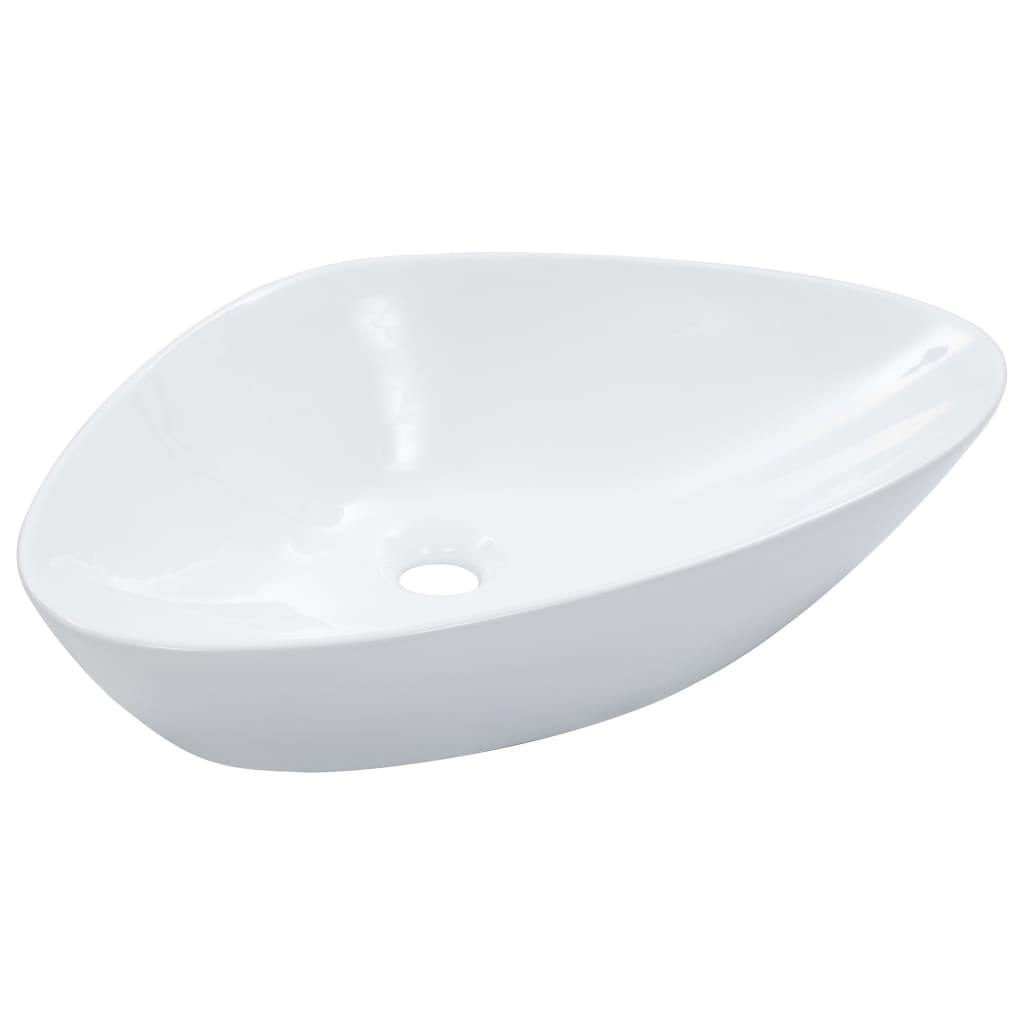 Bathroom sink, white, 58.5 x 39 x 14 cm, ceramic