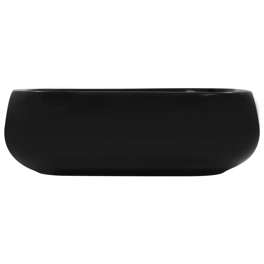 Bathroom sink, black, 44.5x39.5x14.5 cm, ceramic