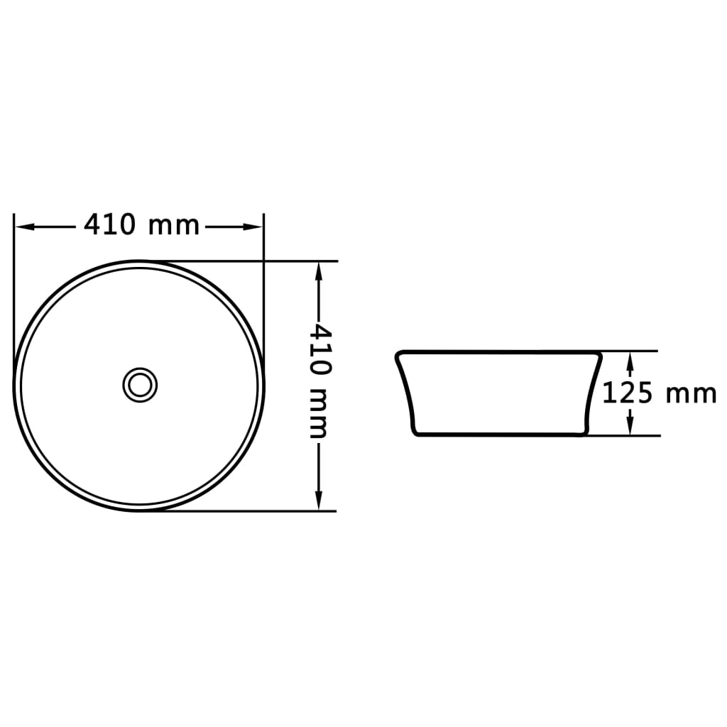 Bathroom sink, white, 41x12.5 cm, ceramic