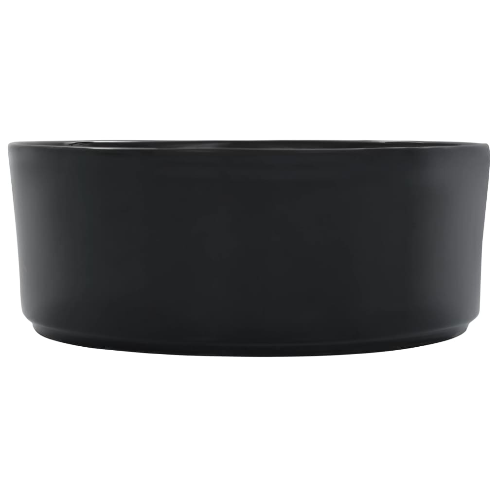 Bathroom sink, black, 36 x 14 cm, ceramic