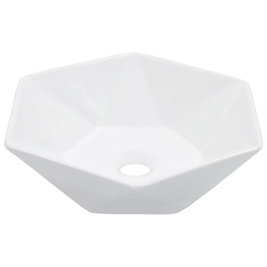 Bathroom sink, white, 41 x 36.5 x 12 cm, ceramic