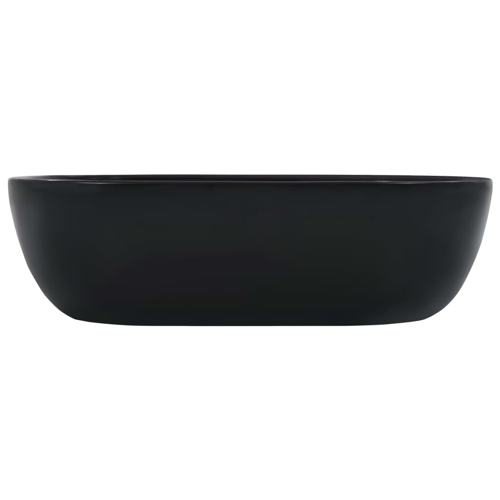 Bathroom sink, black, 45.5 x 32 x 13 cm, ceramic