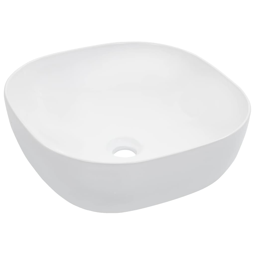 Bathroom sink, white, 42.5x42.5x14.5 cm, ceramic