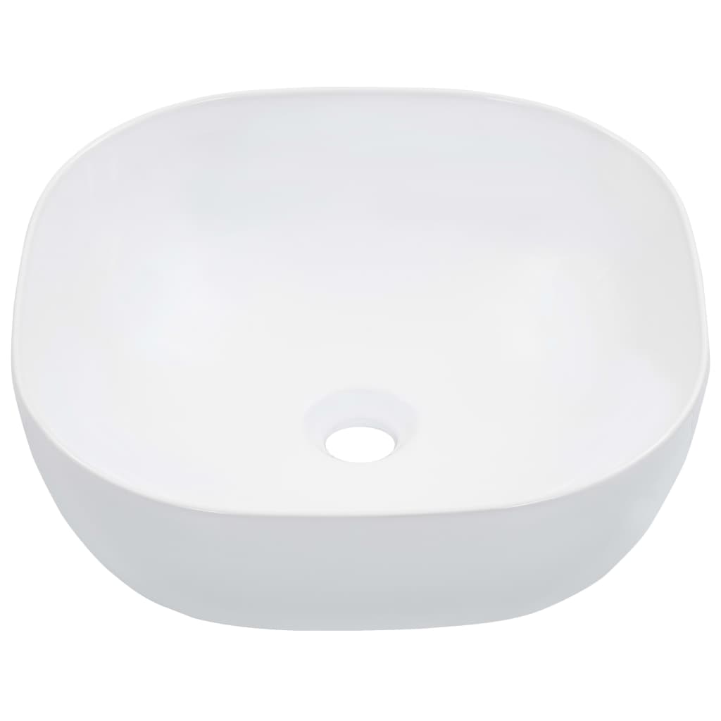 Bathroom sink, white, 42.5x42.5x14.5 cm, ceramic