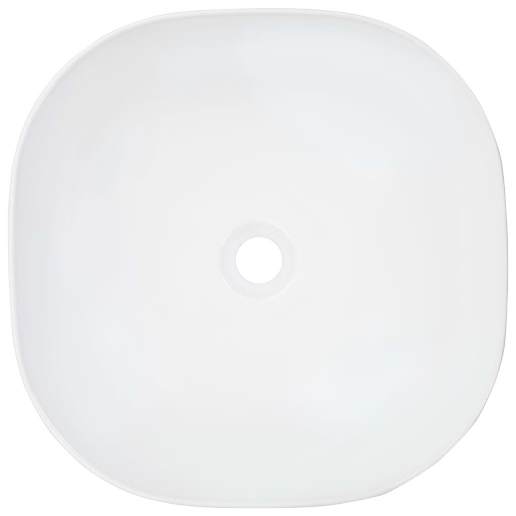 Bathroom sink, white, 42.5x42.5x14.5 cm, ceramic