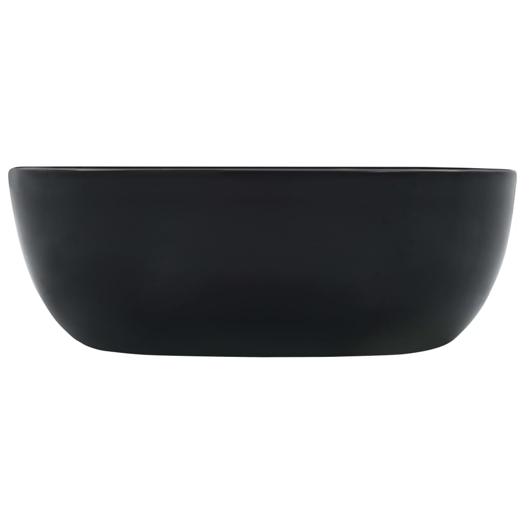 Bathroom sink, black, 42.5x42.5x14.5 cm, ceramic