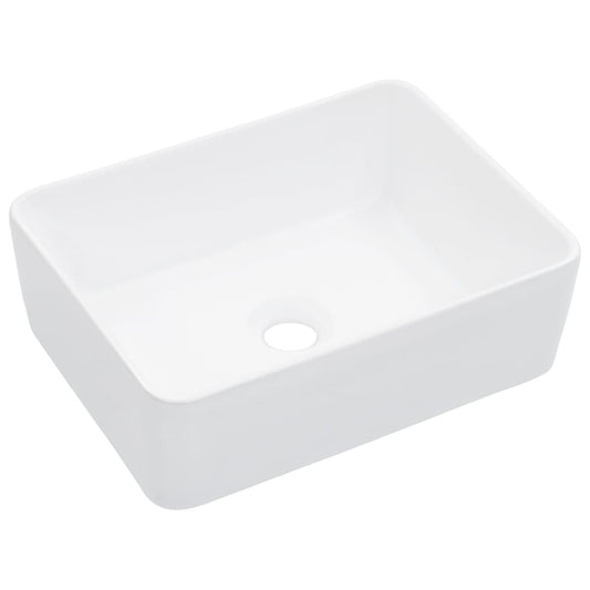 Bathroom sink, white, 40 x 30 x 13 cm, ceramic