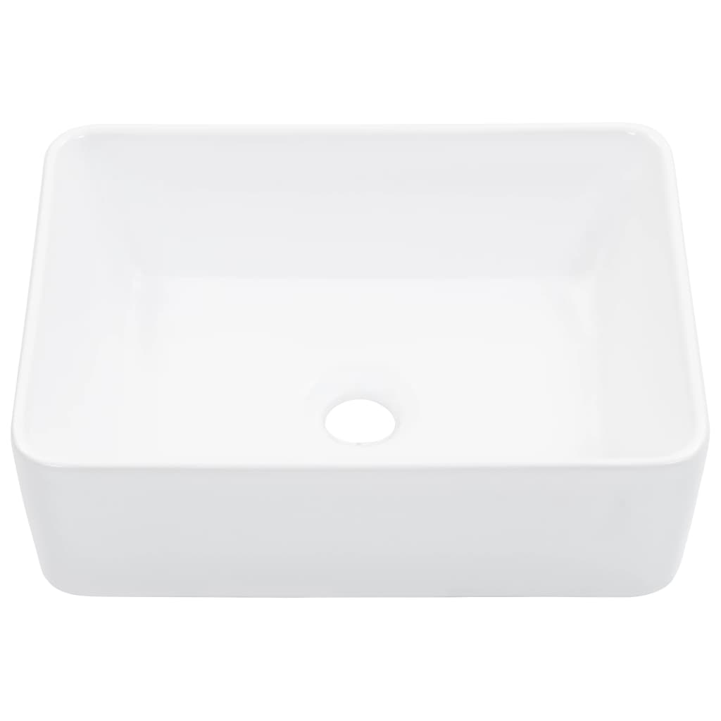 Bathroom sink, white, 40 x 30 x 13 cm, ceramic