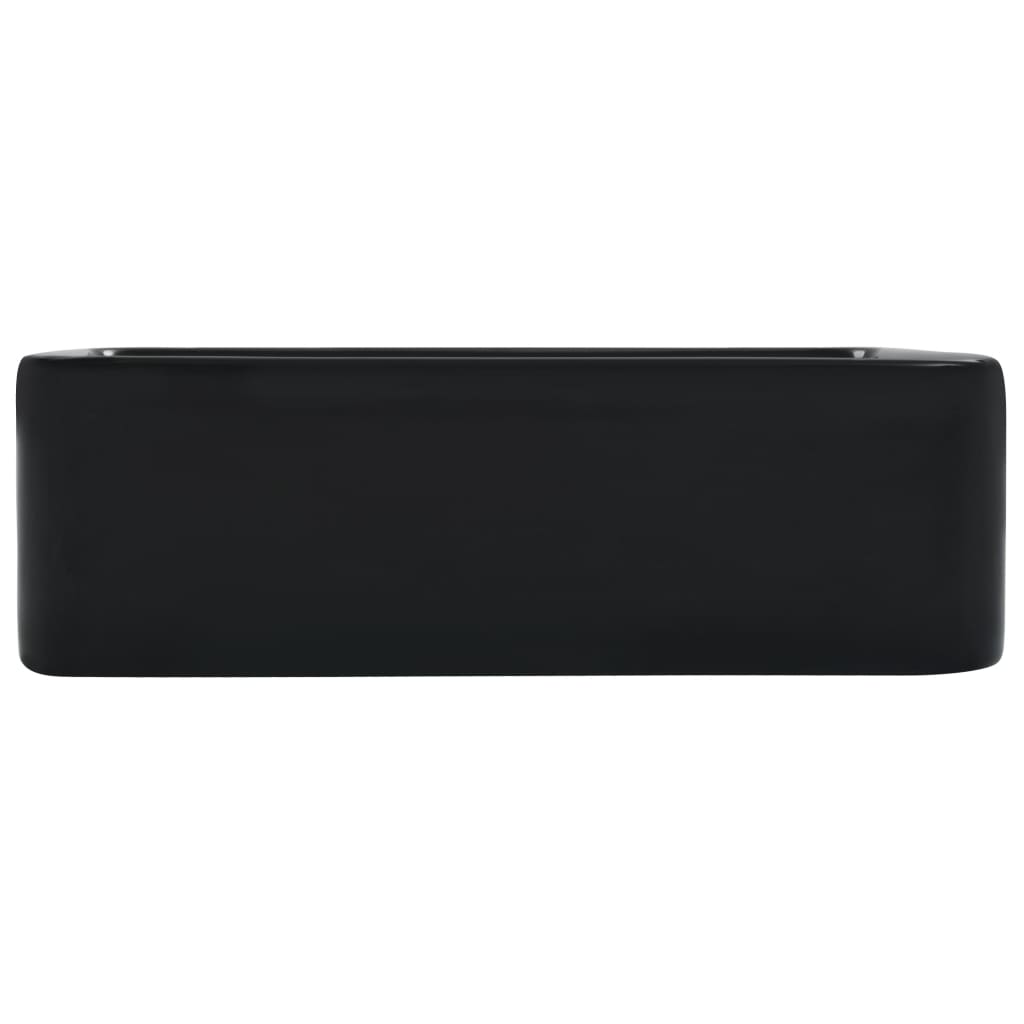 Bathroom sink, black, 40 x 30 x 13 cm, ceramic