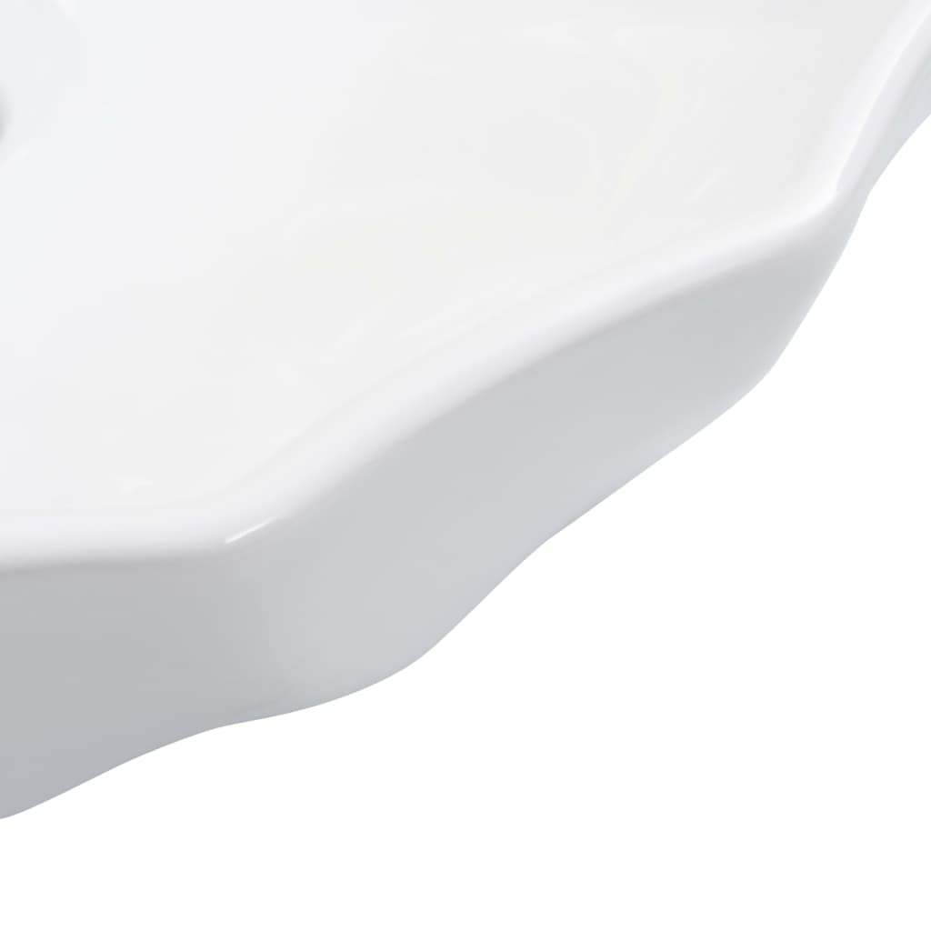 Bathroom sink, white, 46 x 17 cm, ceramic