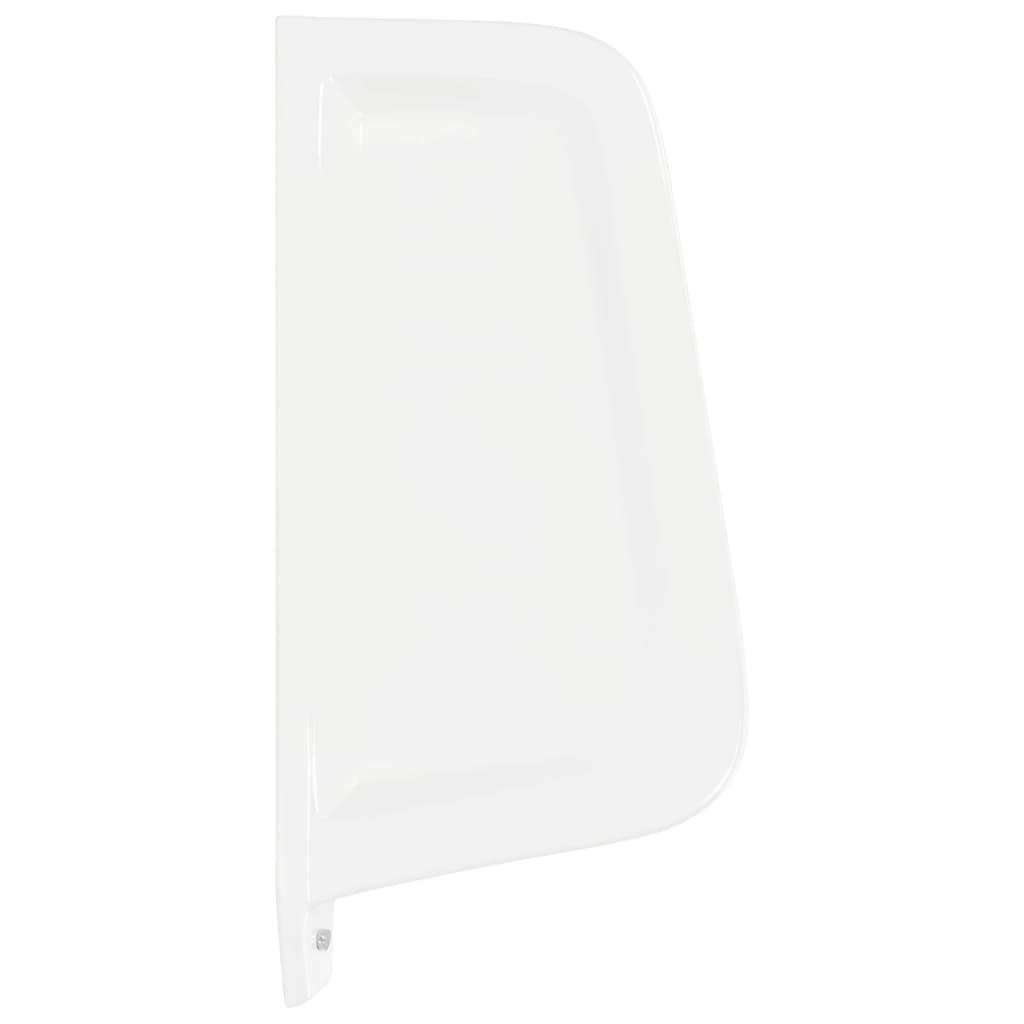 White ceramic wall-mounted urinal protection screen