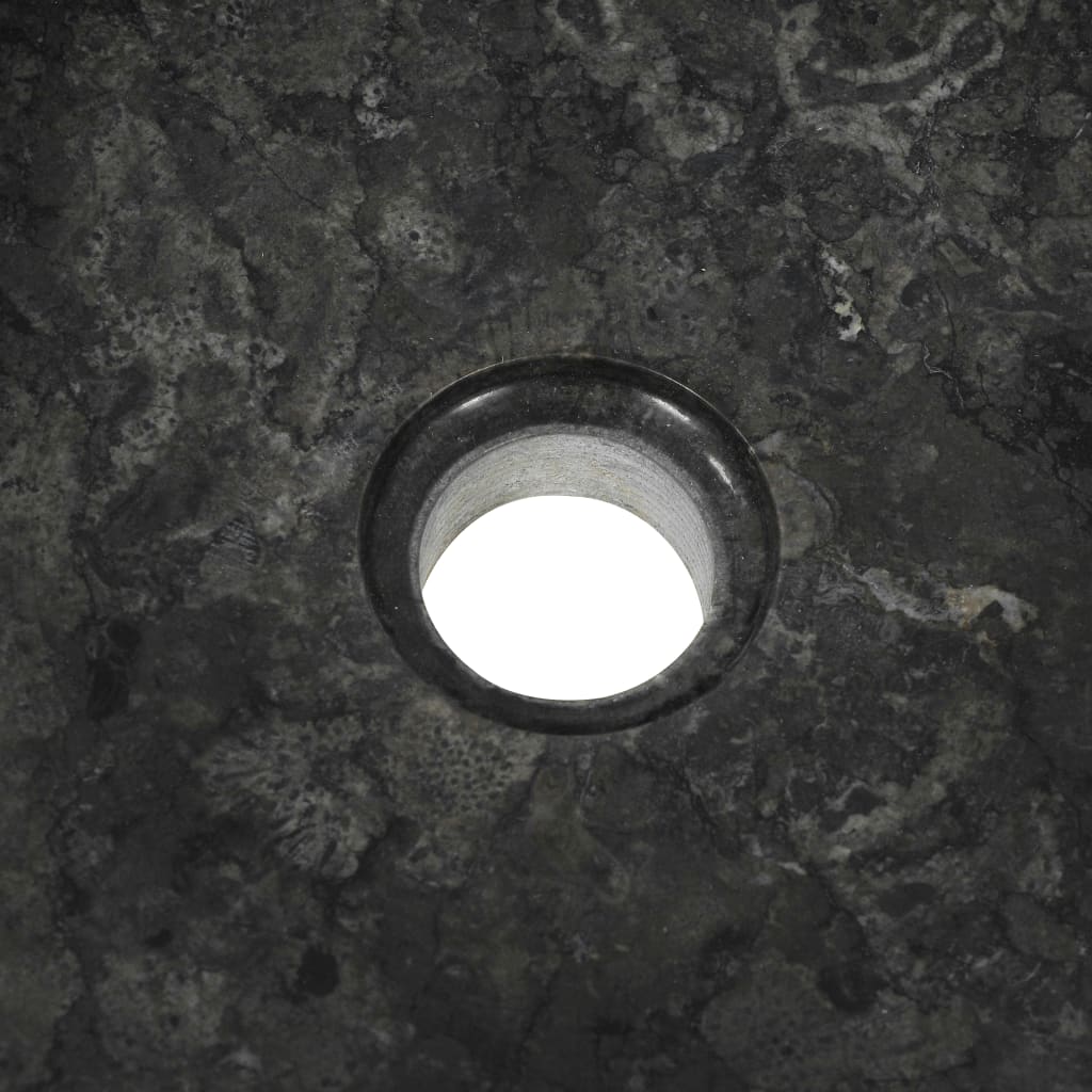 Sink, black, 40 x 12 cm, marble