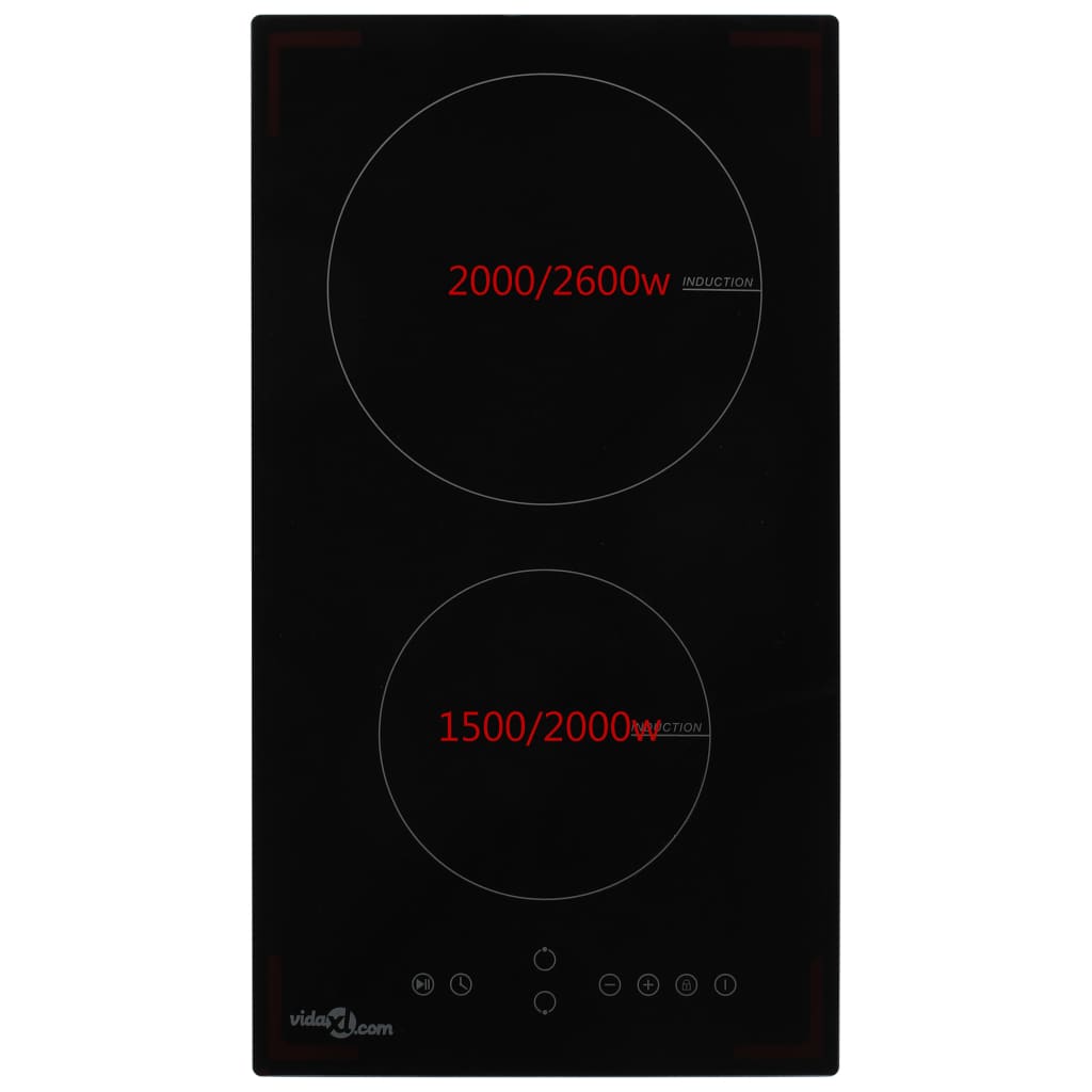 2-burner induction hob, touch control, glass 3500 W