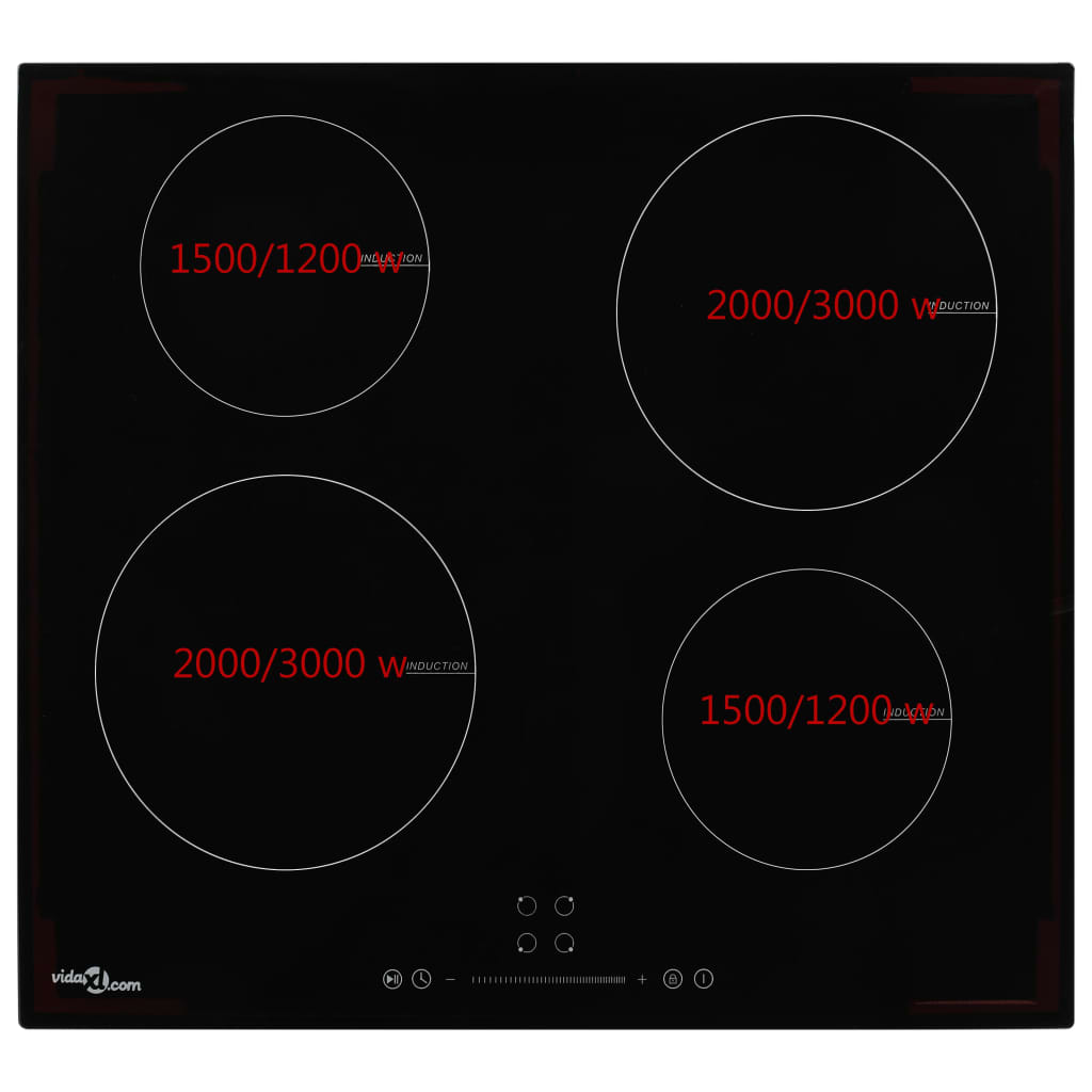 4-burner induction hob, touch control, glass 7000 W