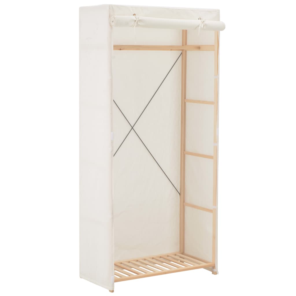 Wardrobe, white, 79 x 40 x 170 cm, textile