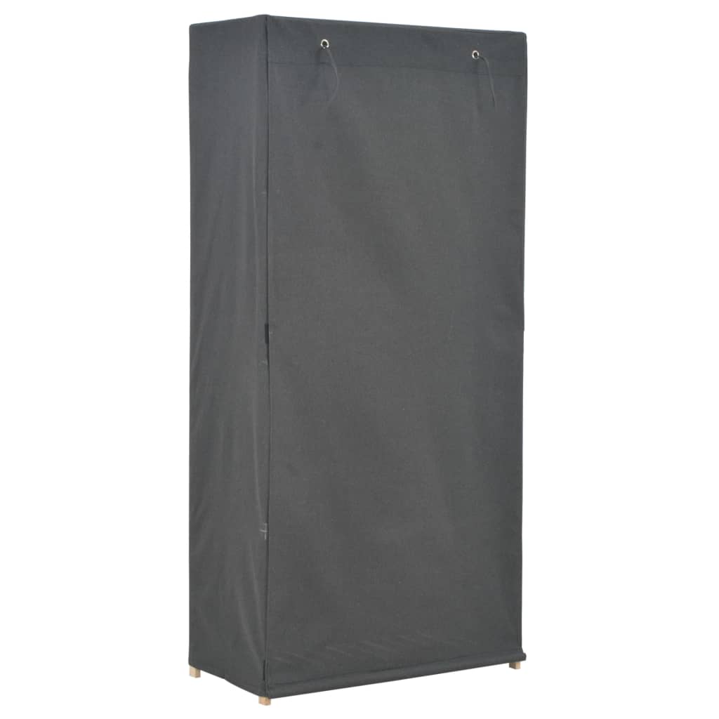 Wardrobe, grey, 79 x 40 x 170 cm, textile