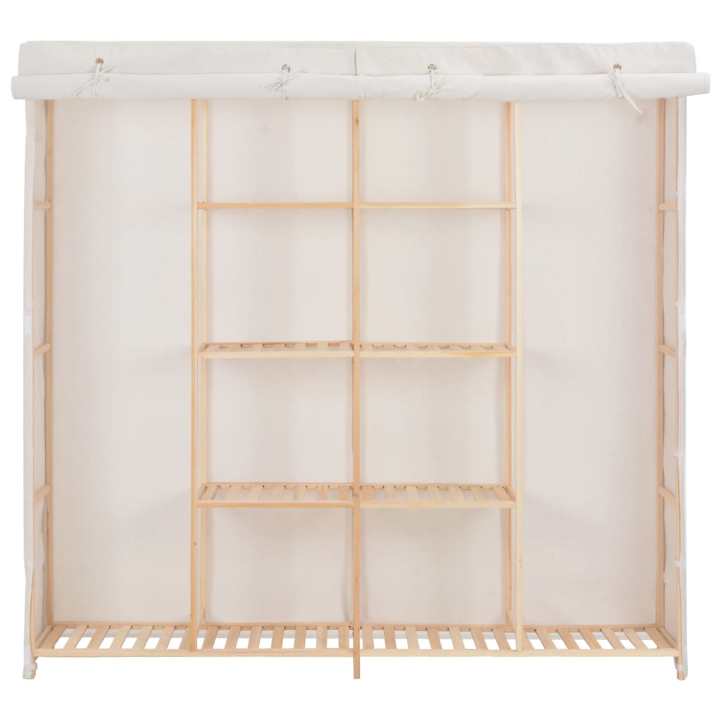 Wardrobe, white, 173x40x170 cm, textile