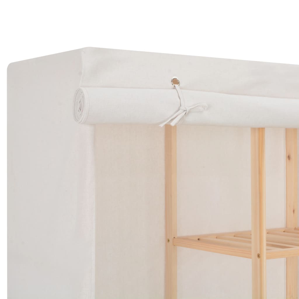 Wardrobe, white, 173x40x170 cm, textile