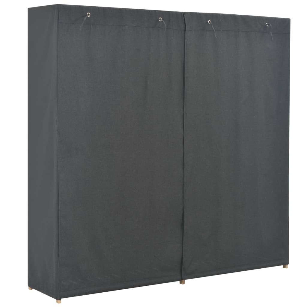 Wardrobe, gray, 173 x 40 x 170 cm, textile