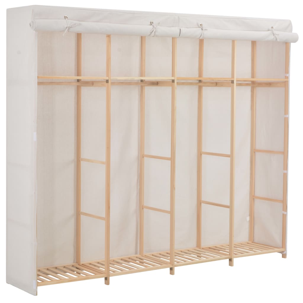 Wardrobe, white, 200 x 40 x 170 cm, textile