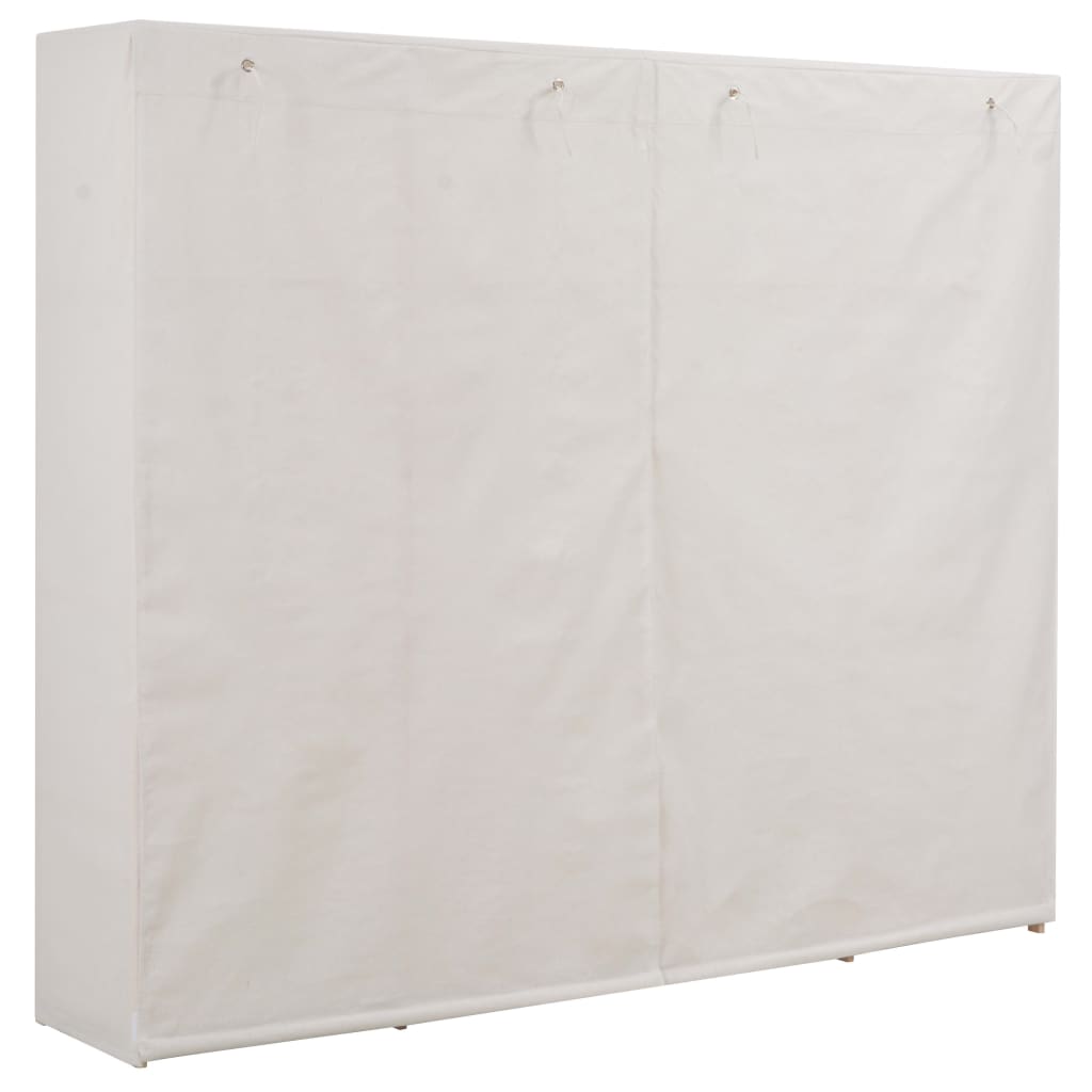 Wardrobe, white, 200 x 40 x 170 cm, textile