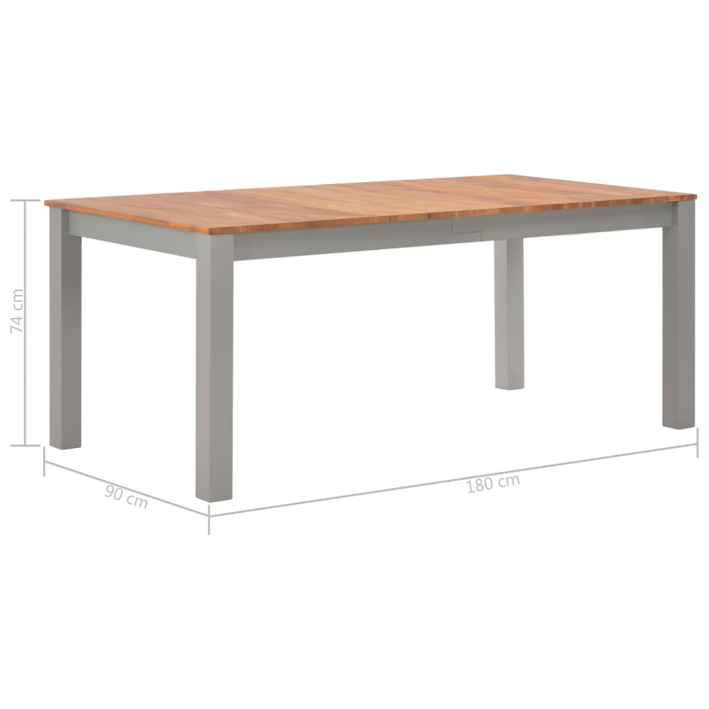 Kitchen table, 180 x 90 x 74 cm, solid oak wood