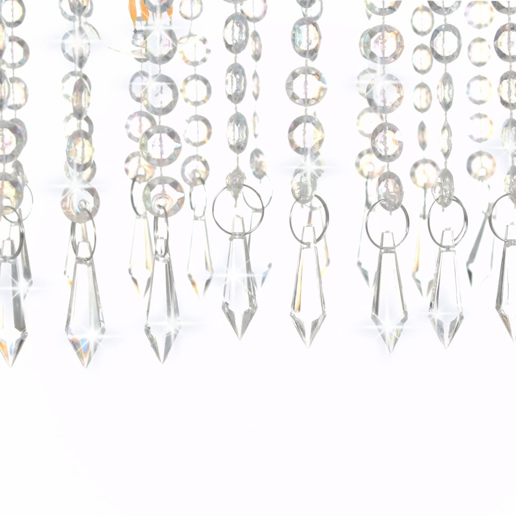 Chandelier with crystal beads, silver, 104 cm, E14