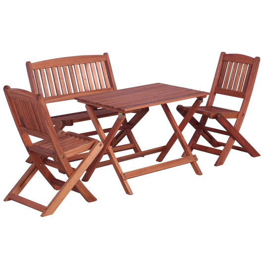 4-piece outdoor furniture set for children, eucalyptus wood