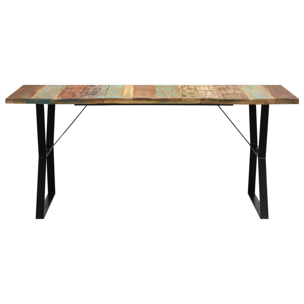 Kitchen table, 180 x 90 x 76 cm, solid recycled wood