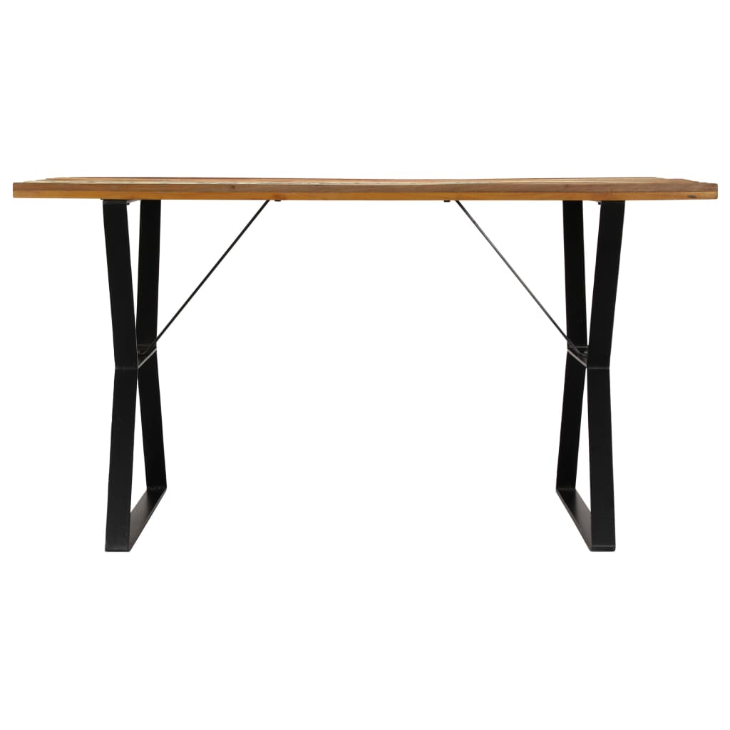 Kitchen table, 140 x 80 x 76 cm, solid recycled wood