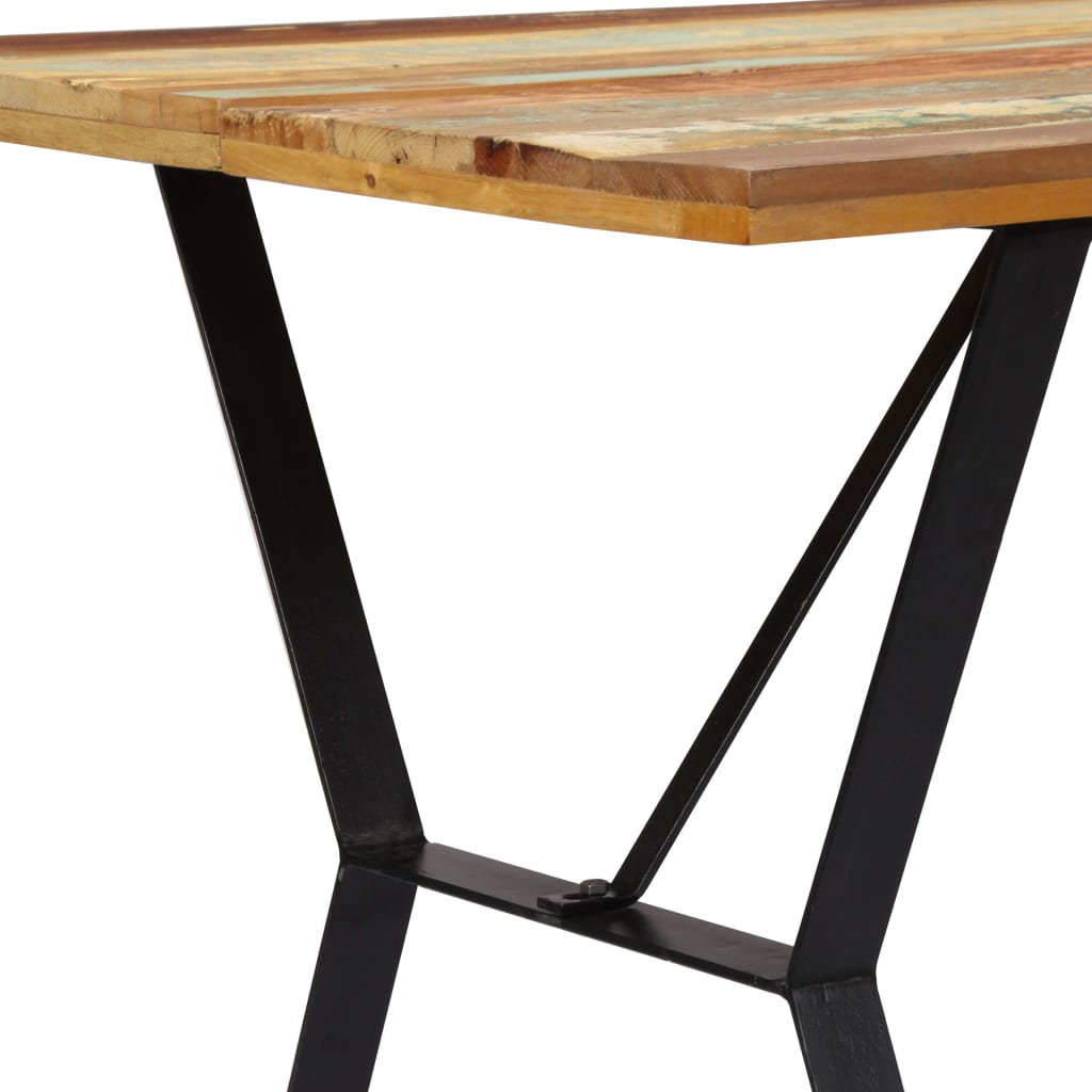 Kitchen table, 140 x 80 x 76 cm, solid recycled wood