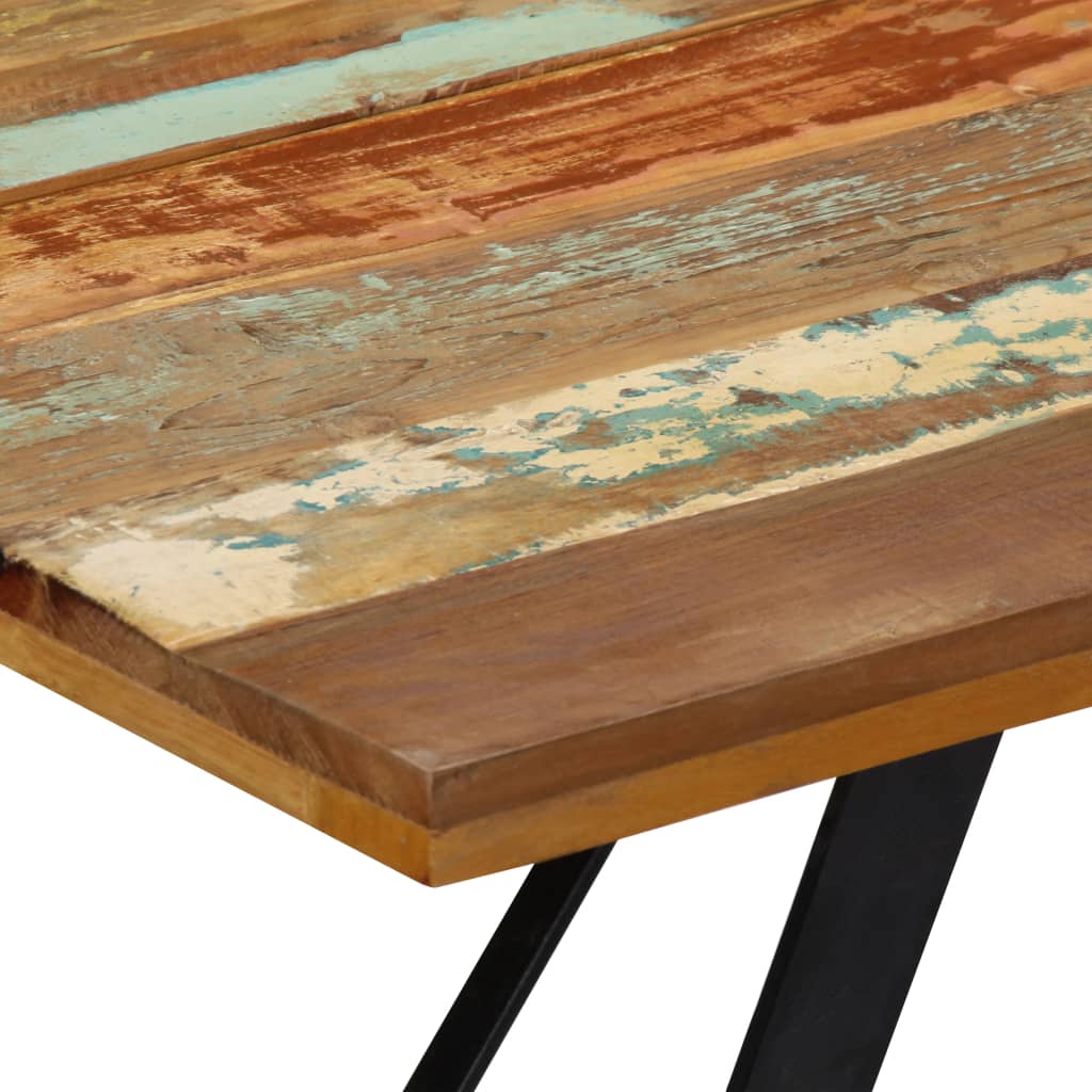 Kitchen table, 140 x 80 x 76 cm, solid recycled wood