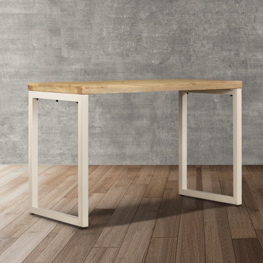 Kitchen table, 115x55x76 cm, solid mango wood and steel