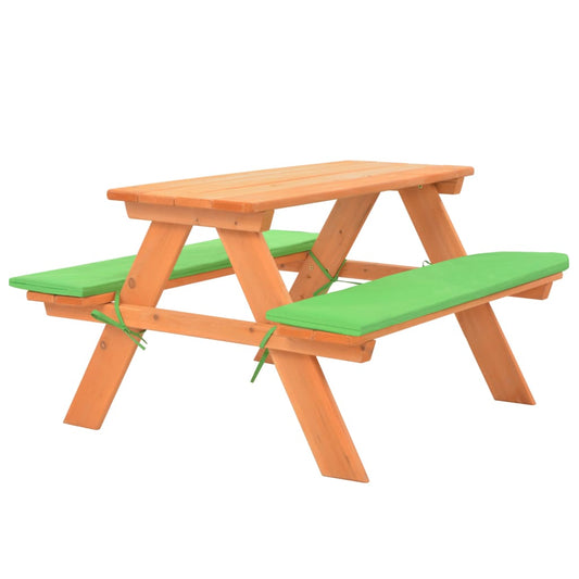 Children's picnic table with benches 89x79x50cm solid fir wood