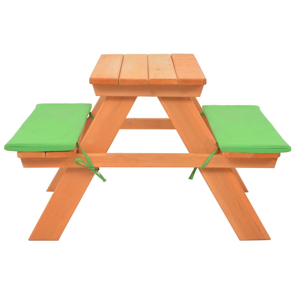 Children's picnic table with benches 89x79x50cm solid fir wood