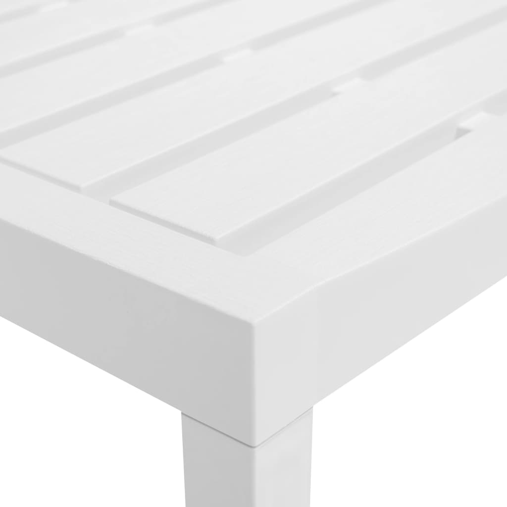 Garden furniture set, 3 pieces, white, plastic