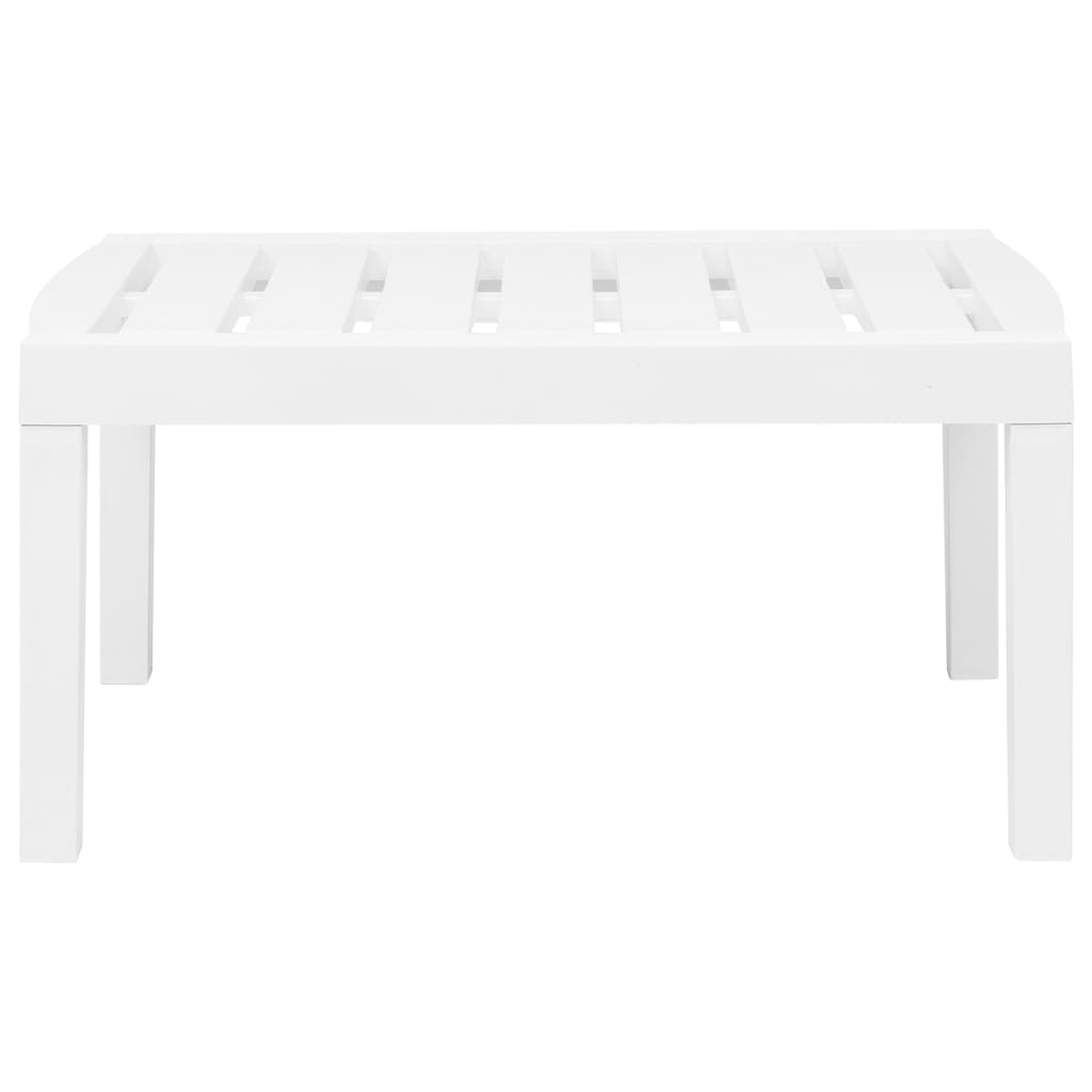 Set mobilier de grădină, 3 piese, alb, plastic