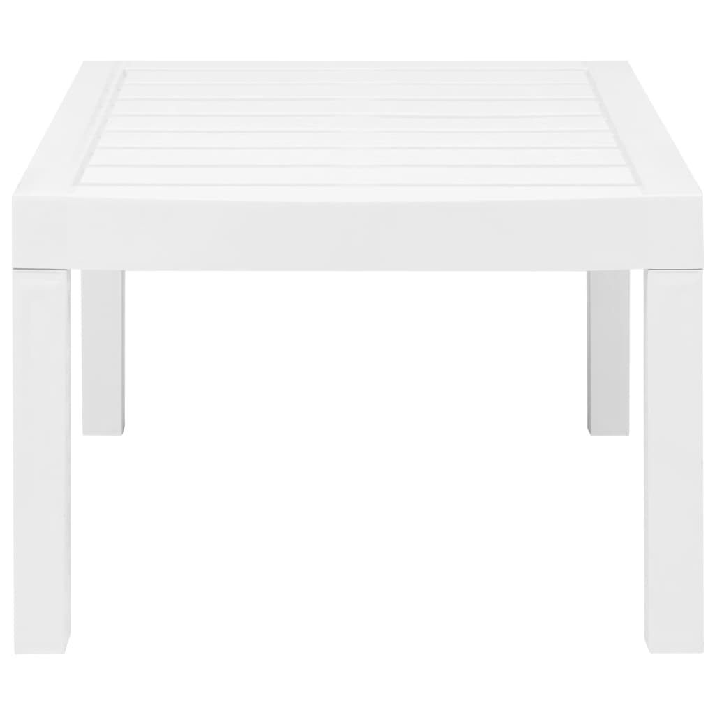 Set mobilier de grădină, 3 piese, alb, plastic