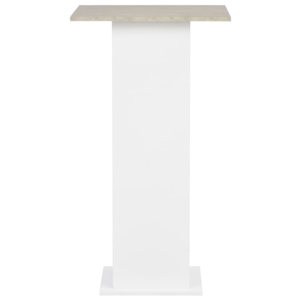 Bar table, white and concrete grey, 60 x 60 x 110 cm