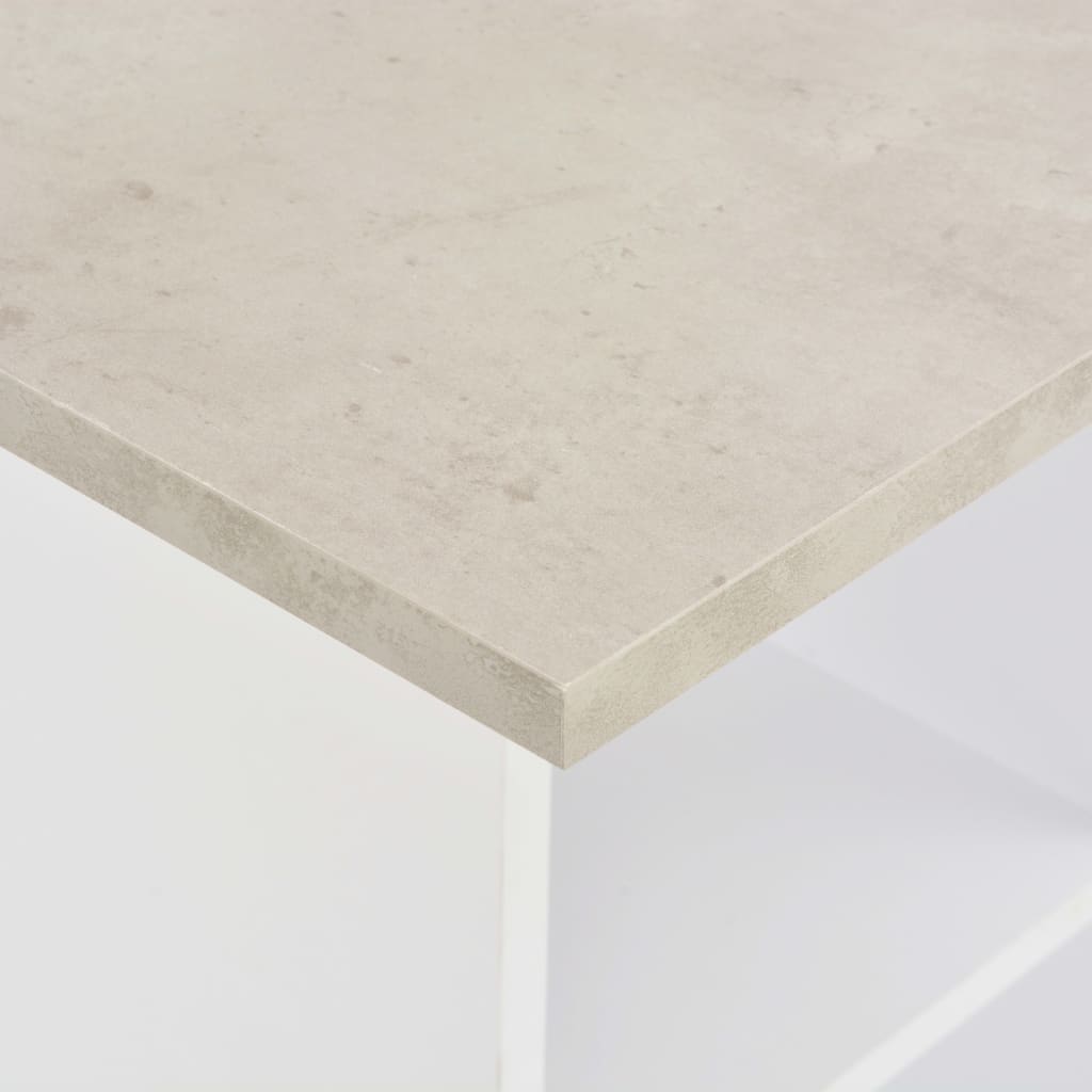 Bar table, white and concrete grey, 60 x 60 x 110 cm