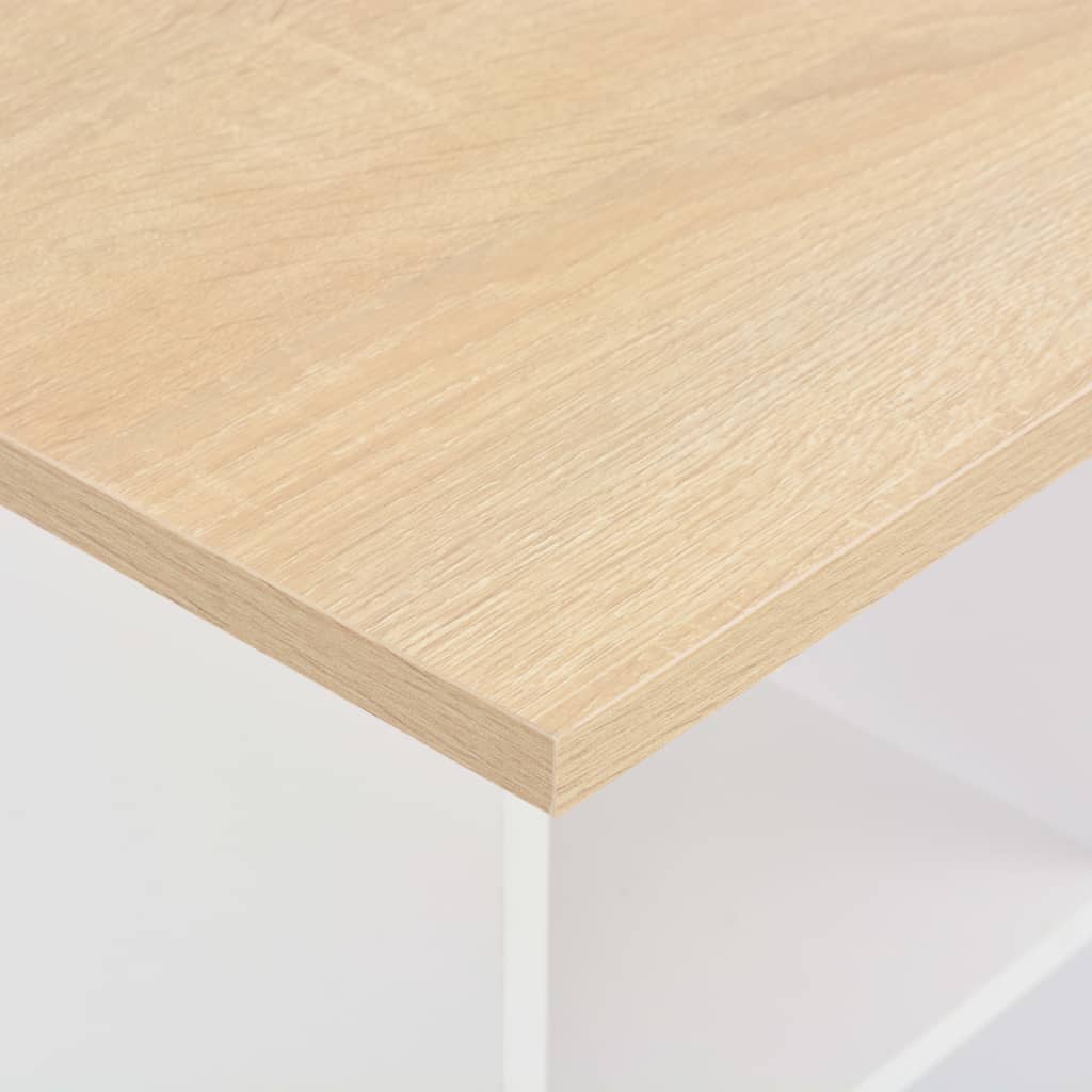 Bar table, white and sonoma oak, 60 x 60 x 110 cm